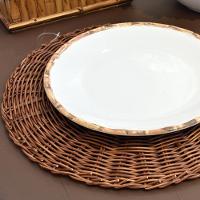 Lugar Americano De Plástico Rattan Marrom Lyor 38cm - 5