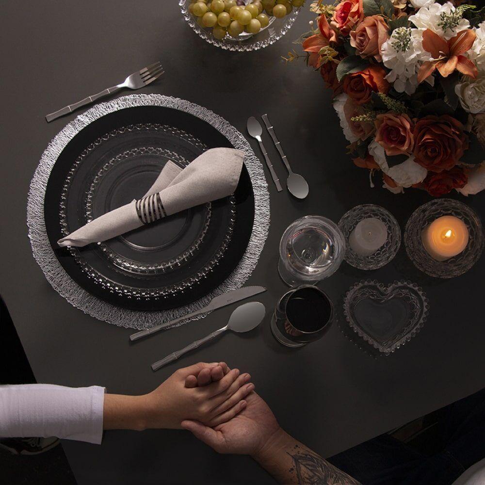 Lugar Americano Plástico Columbus Prateado Lyor 38cm 1un - 5