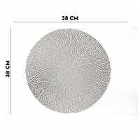 Lugar Americano Plástico Columbus Prateado Lyor 38cm 1un - 3