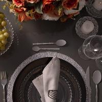 Lugar Americano Plástico Columbus Prateado Lyor 38cm 1un