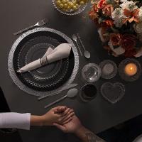 Lugar Americano Plástico Columbus Prateado Lyor 38cm 1un - 5