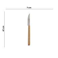 Faca Para Churrasco Aço Inox E Cabo Bambu 37 Cm Lyor - 6