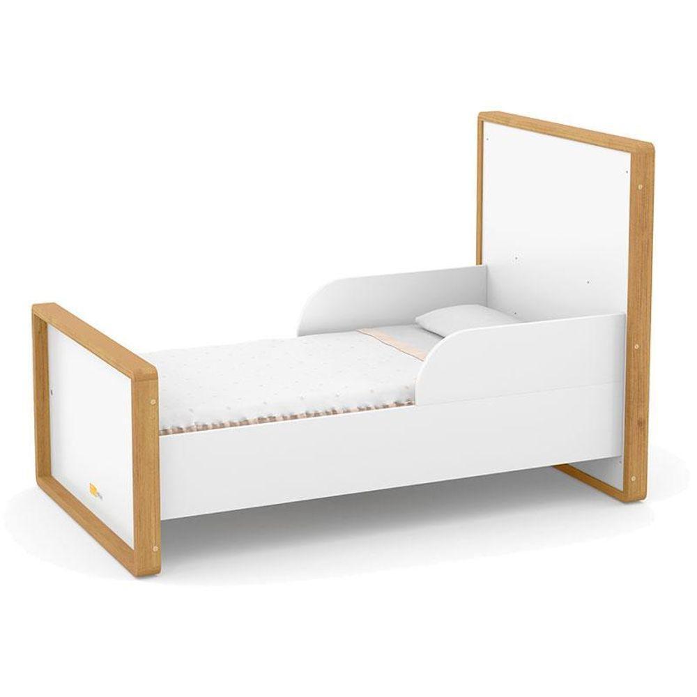 Berço Americano Com Capitonê New Boucle E Guarda Roupa Tutto New 2 Portas Freijó Branco Acetinado - 4