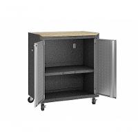 Balcão Multiúso Titanium Itatiaia - 2 Portas - Preto C/ Cinza - 2