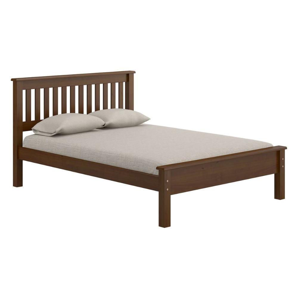 Cama De Casal Madeira Maciça Para Colchão 188 X 138cm Multimóveis Cr35240 Castanho Castanho - 1