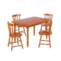 Conjunto Mesa De Jantar 125cm Com 4 Cadeiras Multimóveis Cr50083 Mel Mel - 1
