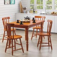 Conjunto Mesa De Jantar 125cm Com 4 Cadeiras Multimóveis Cr50083 Mel Mel - 4