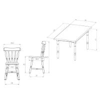 Conjunto Mesa De Jantar 160cm Com 6 Cadeiras Multimóveis Cr50085 Mel Mel - 2
