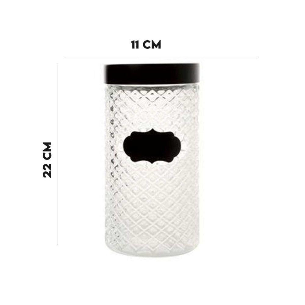 Kit 2 Pote Com Tampa Porta Mantimento Label Bon Gourmet M-g - 2