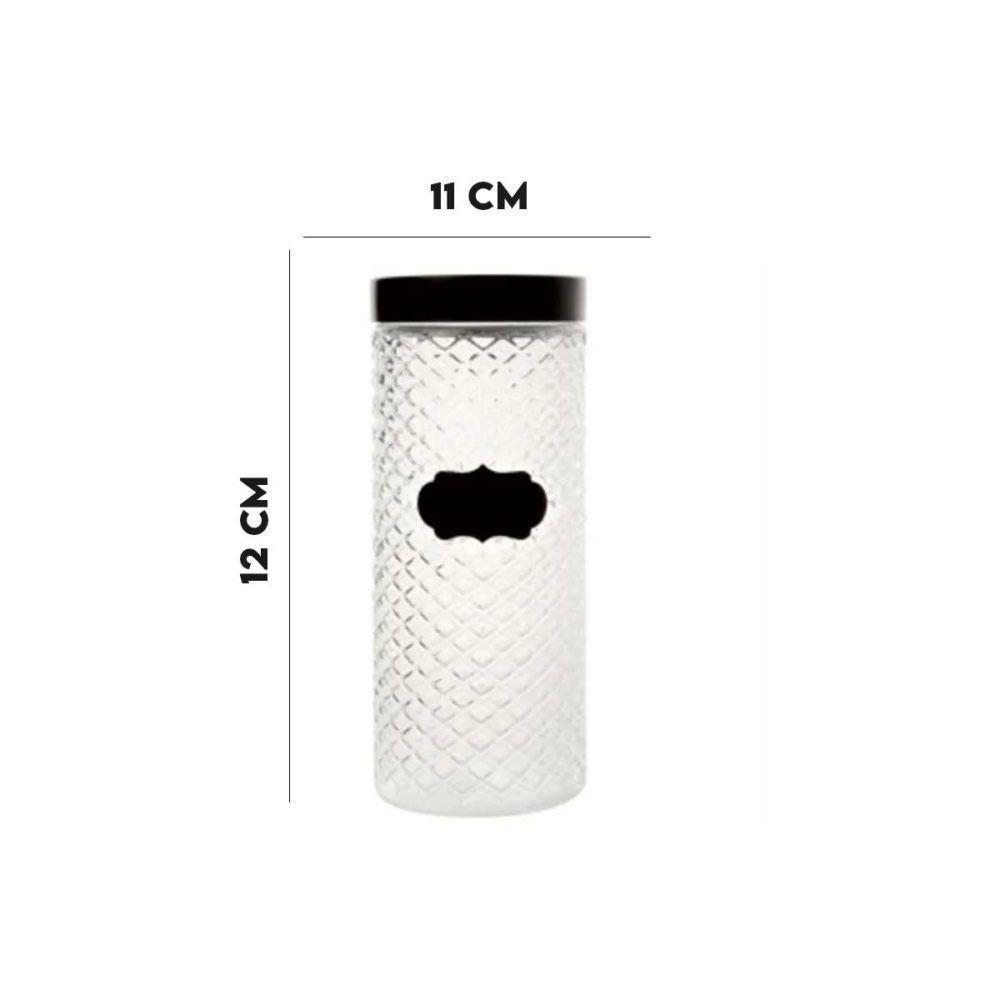 Kit 2 Pote Com Tampa Porta Mantimento Label Bon Gourmet M-g - 3