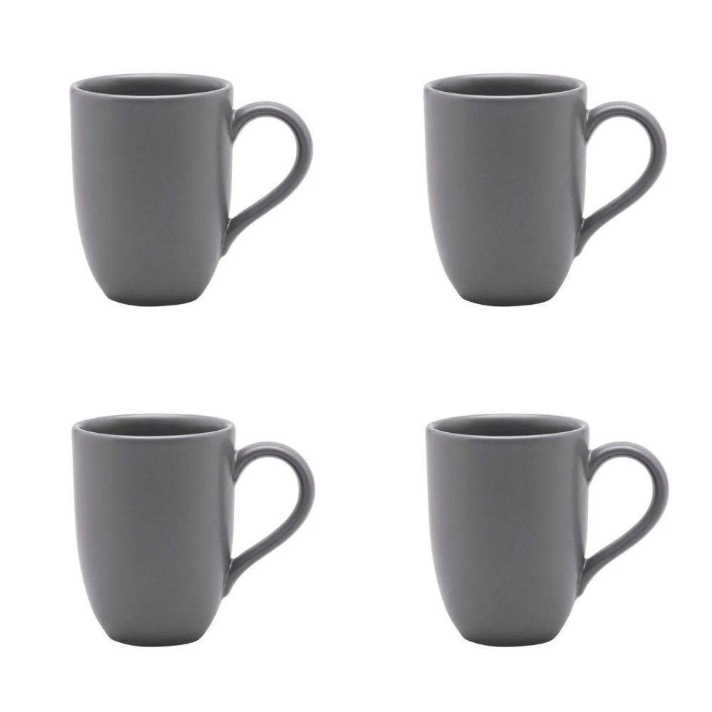 Conjunto De Canecas 04 Peças Flat Gray 350 Ml Oxford - 1
