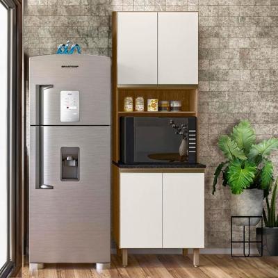 Torre Quente Para Cozinha 100% Mdf 70cm X 220cm Carvalho Rústico Off White Cetim Kali Nicioli