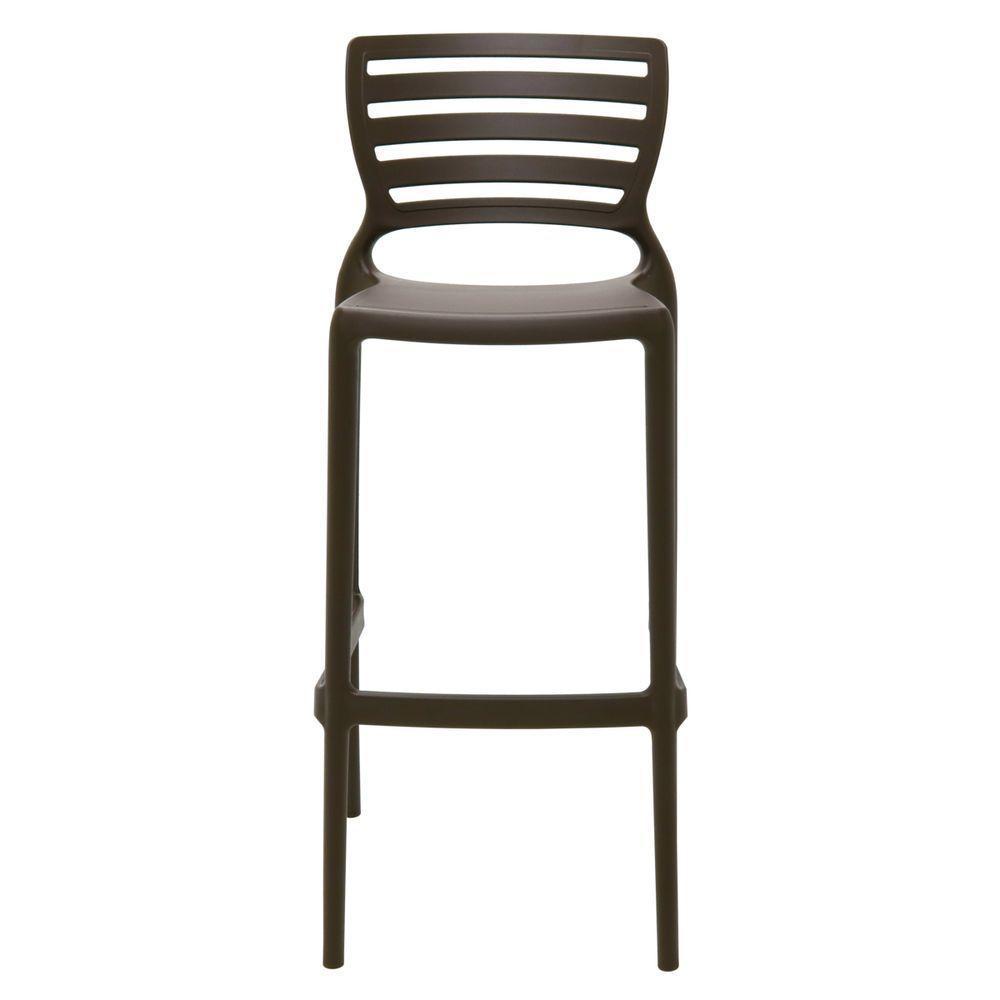 Cadeira Tramontina Sofia Alta Bar Marrom Banqueta - 7