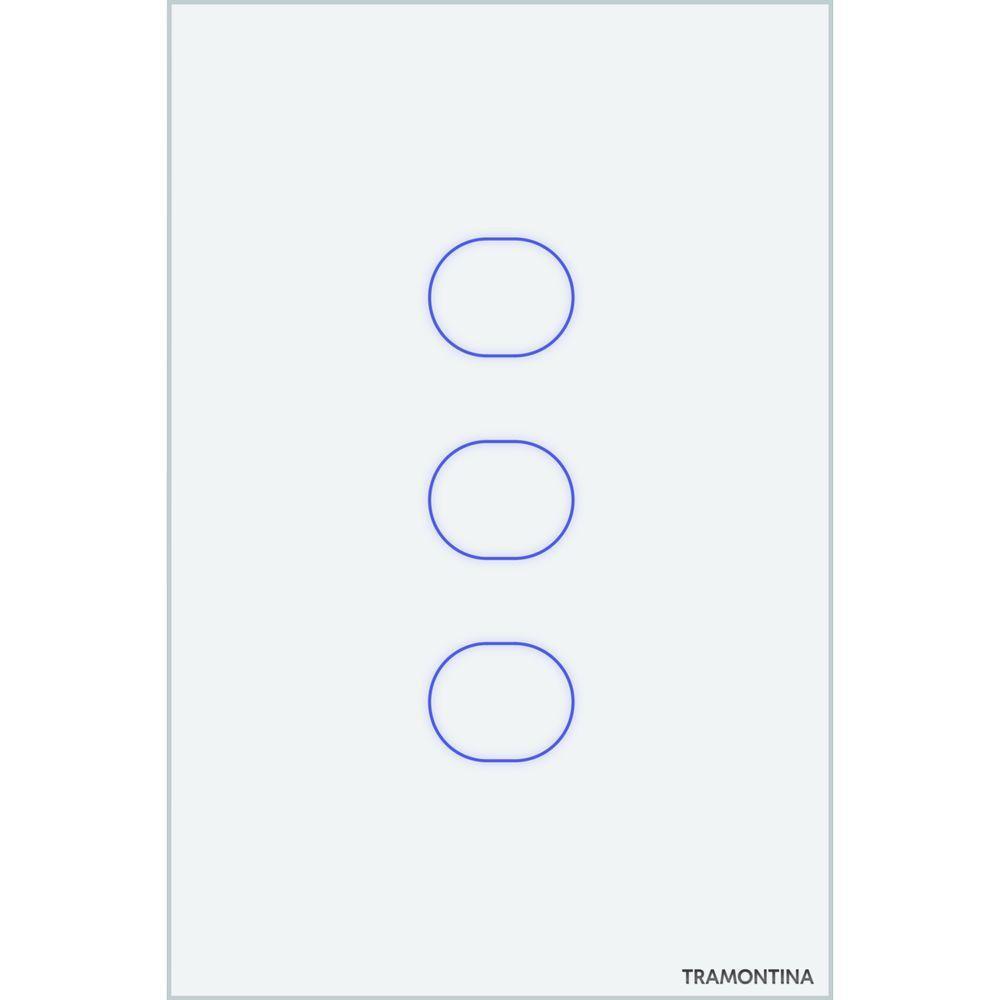Interruptor Touch Smart Tramontina Branco Com 3 Canais - 2