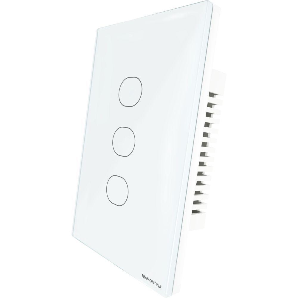 Interruptor Touch Smart Tramontina Branco Com 3 Canais - 3