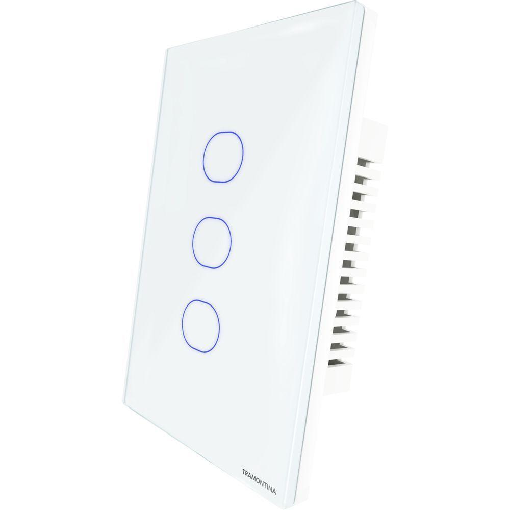 Interruptor Touch Smart Tramontina Branco Com 3 Canais - 4