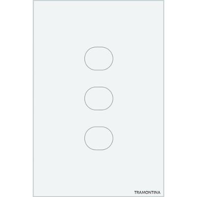 Interruptor Touch Smart Tramontina Branco Com 3 Canais