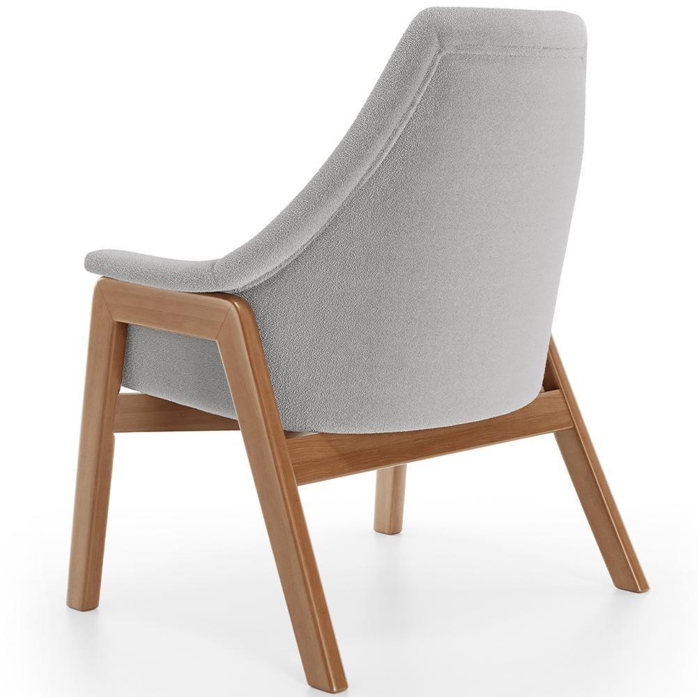 Kit 02 Poltronas Decorativa Sakura L02 Bouclê Cinza - 4