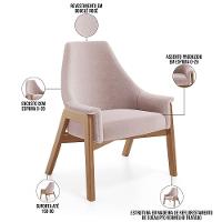 Kit 02 Poltronas Decorativa Sakura L02 Bouclê Rosê - 7