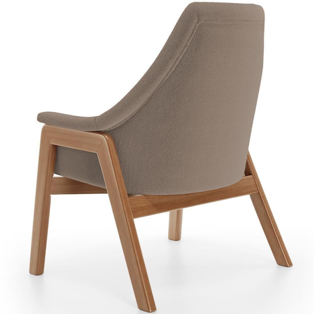 Kit 02 Poltronas Decorativa Sakura L02 Bouclê Bege - 2