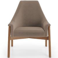 Kit 02 Poltronas Decorativa Sakura L02 Bouclê Bege - 6