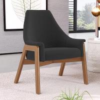 Kit 02 Poltronas Decorativa Sakura L02 Bouclê Preto - 6