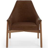 Kit 02 Poltronas Decorativa Sakura L02 Couríssimo Marrom - 7