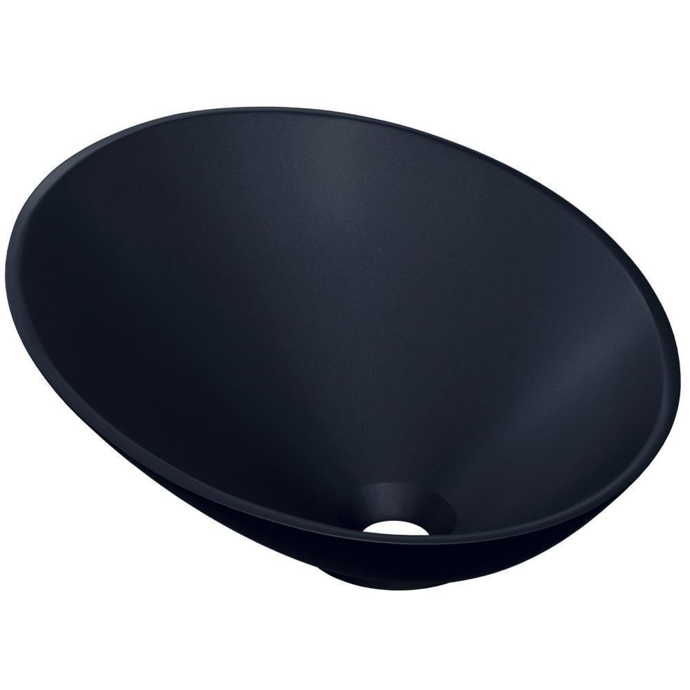 Cuba De Apoio Meia Lua Lavabo C01 Bm38w Preto Matte Fosca - Lyam - 1