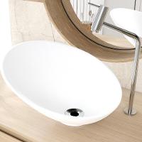 Cuba De Apoio Meia Lua Lavabo C01 Bm38w Branco Matte Fosca - Lyam - 5