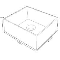 Cuba De Apoio Retangular Lavabo C01 Rt30w Preto - Lyam