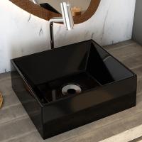 Kit 02 Cubas De Apoio Retangular Lavabo C01 Rt30w Preto - Lyam - 6