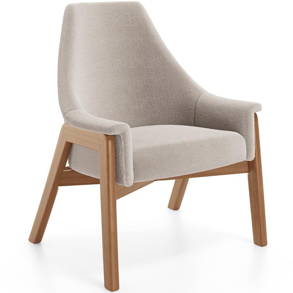 Poltrona Decorativa Sakura L02 Bouclê Creme - 1
