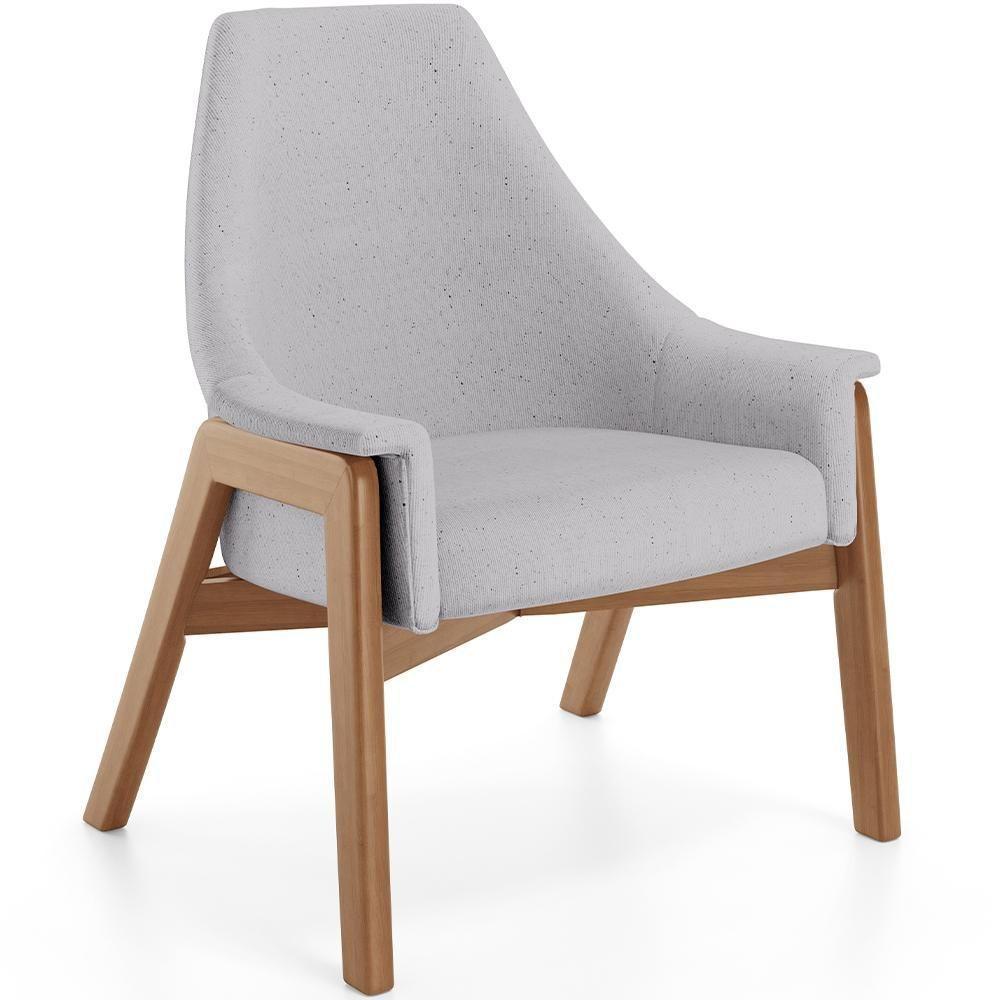 Poltrona Decorativa Sakura L02 Linho Cinza - 1