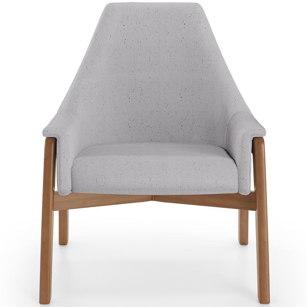 Poltrona Decorativa Sakura L02 Linho Cinza - 5