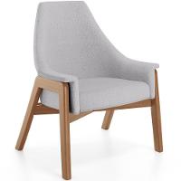 Poltrona Decorativa Sakura L02 Linho Cinza - 1