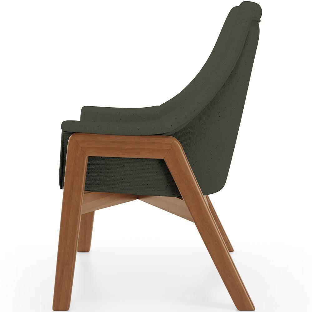 Poltrona Decorativa Sakura L02 Linho Verde Musgo - 2