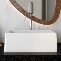 Cuba De Apoio Retangular Lavabo C01 Rt30w Branco - Lyam