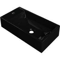 Cuba De Apoio Retangular Lavabo Roma C01 Rl545w Preto - Lyam - 1