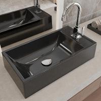 Cuba De Apoio Retangular Lavabo Roma C01 Rl545w Preto - Lyam - 5