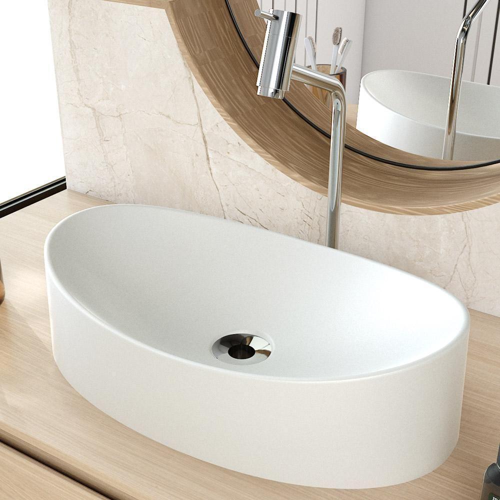 Kit 02 Cubas De Apoio Canoa Lavabo C01 Bc47w Cinza Matte Fosca - Lyam - 6