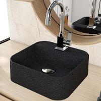 Cuba De Apoio Quadrada Lavabo C01 Qa31w Preto Granit - Lyam - 5
