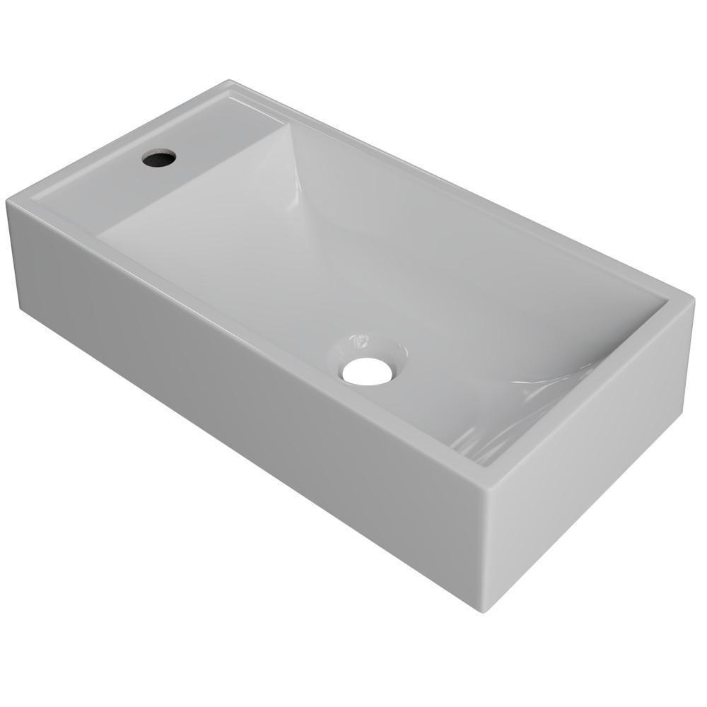 Kit 02 Cubas De Apoio Retangular Lavabo Roma C01 Rl545w Branco - Lyam - 3