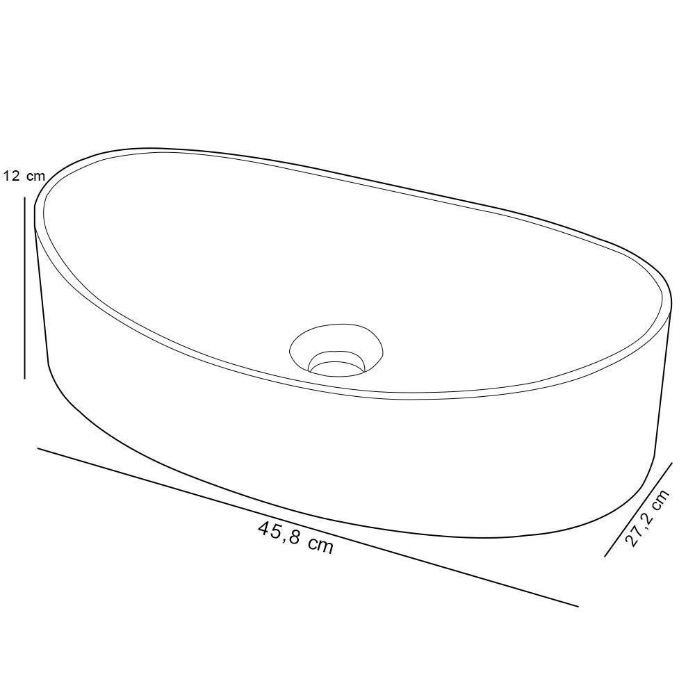 Cuba De Apoio Canoa Lavabo C01 Bc47w Branco Matte Fosca - Lyam - 5