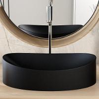 Cuba De Apoio Canoa Lavabo C01 Bc47w Preto Matte Fosca - Lyam