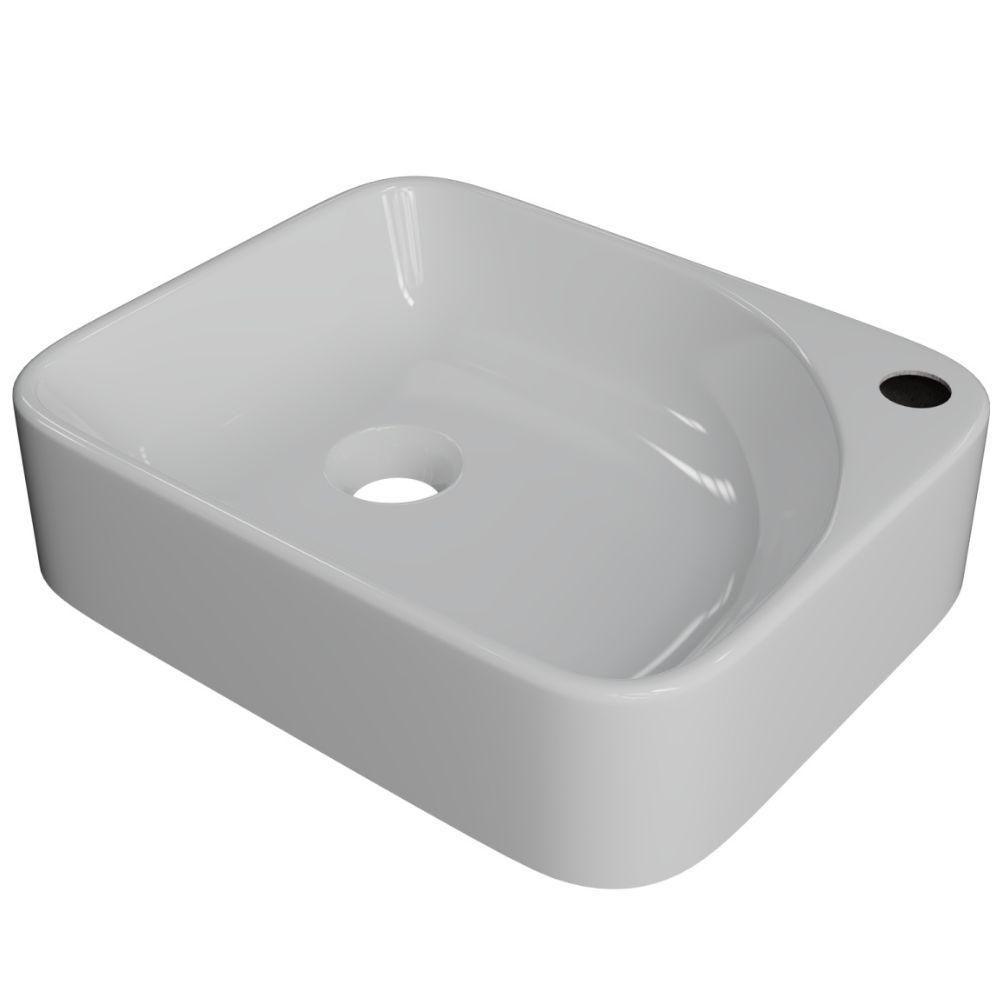 Cuba De Apoio Retangular Lavabo Cross C01 Ro36w Branco - Lyam - 1