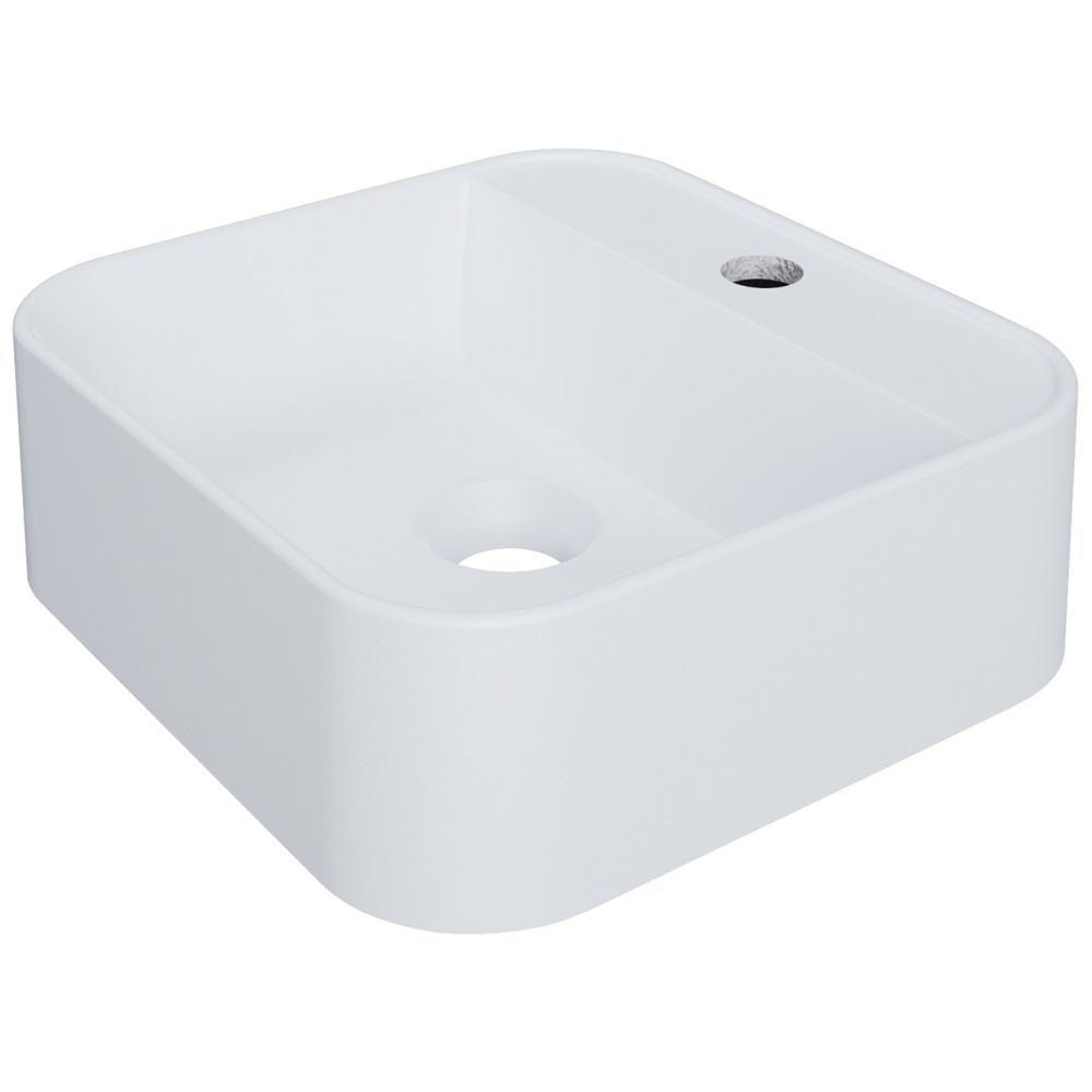 Cuba De Apoio Quadrada Lavabo C01 Qa31w Branco Matte Fosca - Lyam - 1