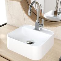 Cuba De Apoio Quadrada Lavabo C01 Qa31w Branco Matte Fosca - Lyam - 5