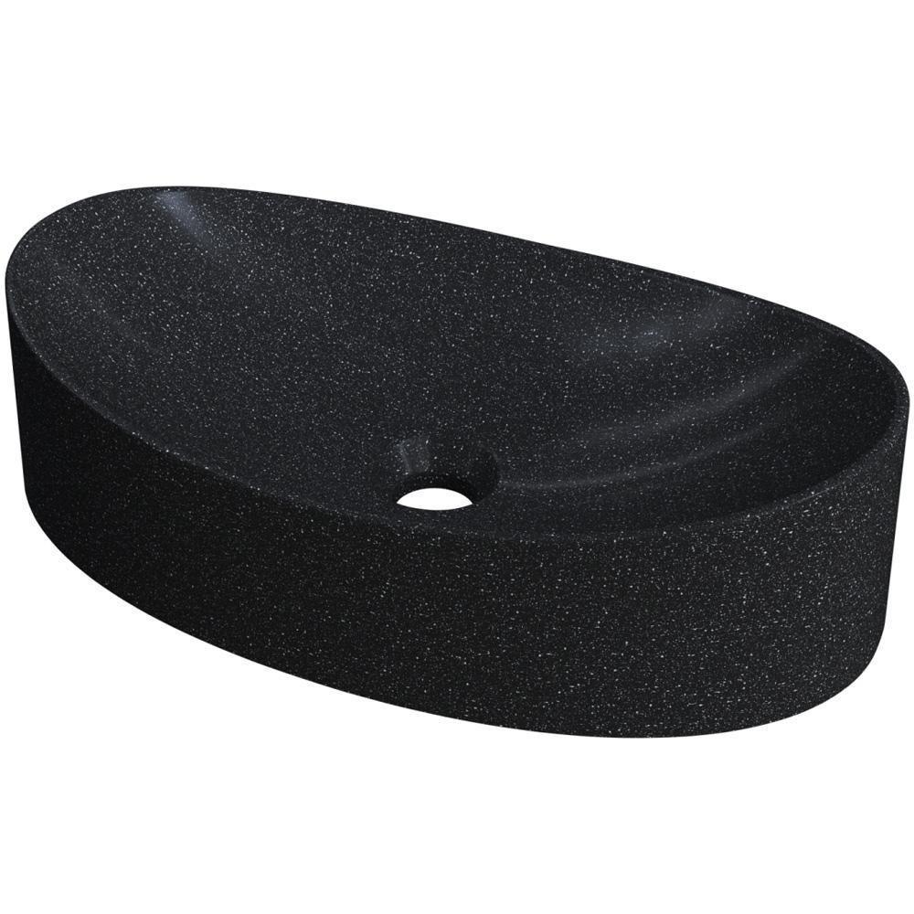 Cuba De Apoio Canoa Lavabo C01 Bc47w Preto Granit - Lyam - 1