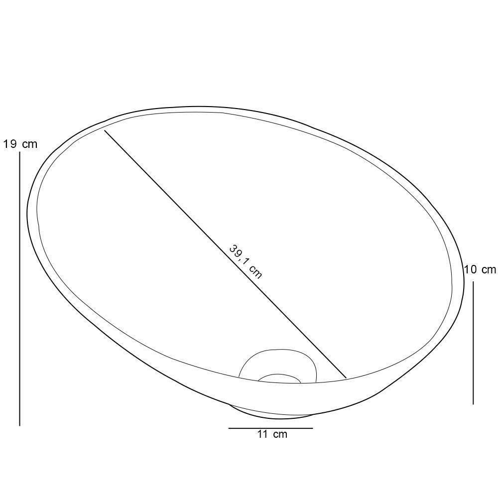 Cuba De Apoio Meia Lua Lavabo C01 Bm38w Cinza Matte Fosca - Lyam - 2