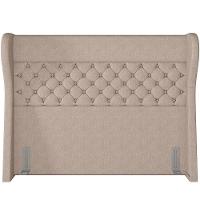 Kit Cabeceira Cama Box Casal 140cm Madrid Com Puff Recamier Santorini Linho Bege - 6